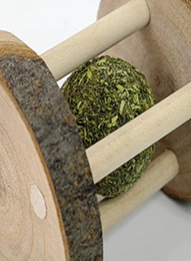 aoukoslt Hamster Rabbit Chew Toy Natural Wooden Play Toy, Wood Teeth Grinding Toy with Bell for Parrot, Rabbit, Chinchilla, Guinea Pig, Hamster Small Animals Toys for Pet Supplies, Decorations - Image 3